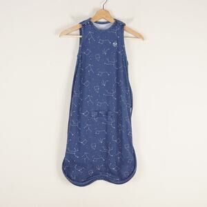Woolino Ultimate Baby Sleep Bag Merino Wool Cotton Blue Night Sky 2 - 24 months